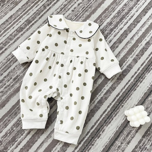 Salopette a pois per bambina T2699