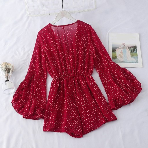 Salopette corta da donna con pois