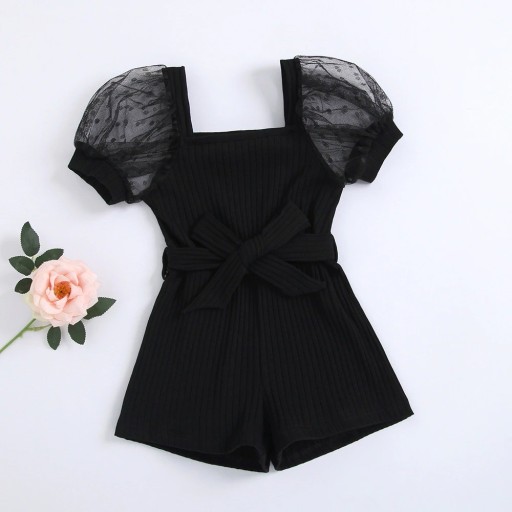 Salopette en tricot pour fille T2646