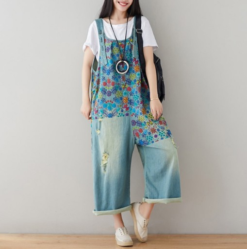 Salopette in denim da donna A2896