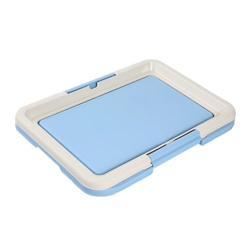 Saltea de toaletă pentru câini și căței portabilă 47x34 cm cu cadru din plastic rigid pentru utilizare acasă și călătorii