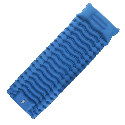 Saltea gonflabilă de camping 190x65 cm cu pernă încorporată Pompă încorporată Saltea de dormit impermeabilă Saltea de călătorie ranforsată