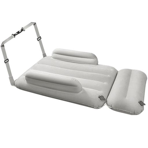 Saltea gonflabilă pentru copii 95 x 48 cm PVC Design ergonomic Curea ajustabilă Bloc lateral dublu 10 cm Pătuț de călătorie pentru mașină