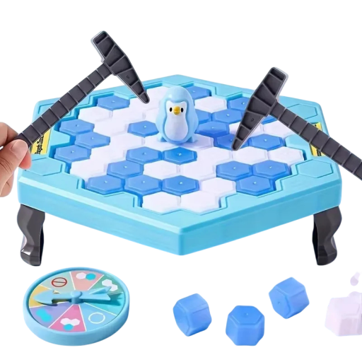 Salva il Pinguino Gioco di Battitura del Ghiaccio 17 x 15 cm Gioco da Tavolo Interattivo per Bambini Rompighiaccio Gioco di Reazione Logica Divertimento Familiare