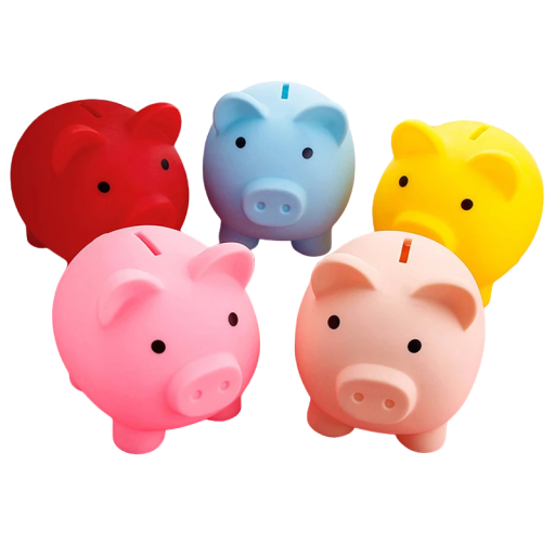 Salvadanaio per bambini a forma di maialino 9 x 9 cm Salvadanaio per bambini