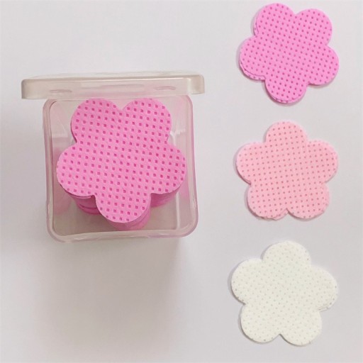 Salviette di cotone a forma di fiore per rimuovere lo smalto Ossidante per unghie Strumento per pulire lo smalto senza pelucchi 200 pz