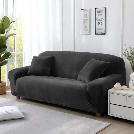 Samettinen sohvanpäällinen 4-paikkainen 235x300 cm Elastinen sohvanpäällinen Värikäs kulmasohvan päällinen olohuoneeseen