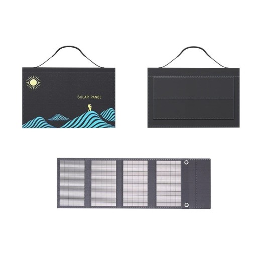 Sammenfoldelig bærbar taske med solpanel 600W 945x280mm USB og DC udgangsoplader til udendørs generator mobiltelefon hjemmebrug