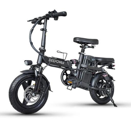 Sammenklappelig elcykel til voksne 400W 48V 10Ah IPX4 35 km/t Tykke dæk 35,5 cm Mobiltelefonholder med USB Bypendling