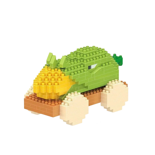 Sammenklappelig plantefigur med hjul fra Plants vs Zombies 310 dele Mini byggesæt Spilfigur Byggesæt til børn og samlere 10,5 x 5,5 x 6 cm