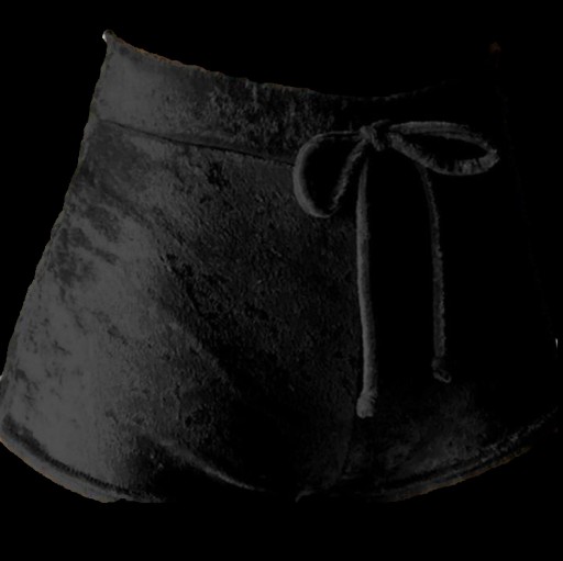 Sammetshorts med hög midja för kvinnor J3228