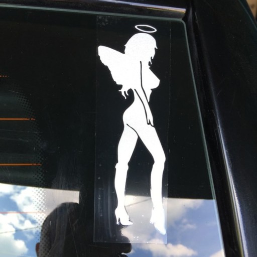 Samolepka na auto anděl a ďábel