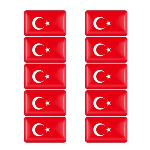 Samolepka vlajka Turecko 10 ks