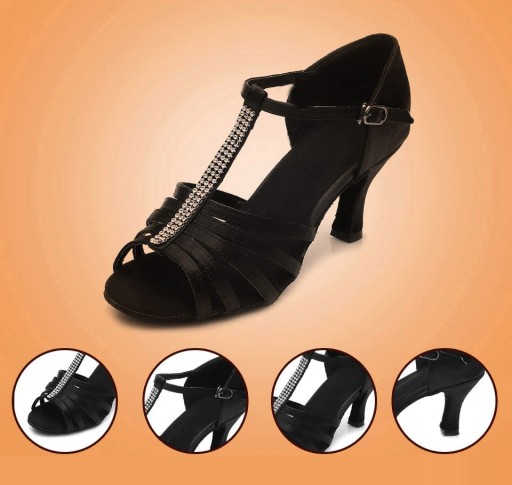 Sandale de dans pentru femei cu strasuri