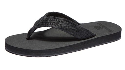 Sandale de vară pentru bărbați, negre, cu bandă lată țesută cu model în zigzag. Talpă confortabilă și robustă. Material EVA, PVC și bumbac.