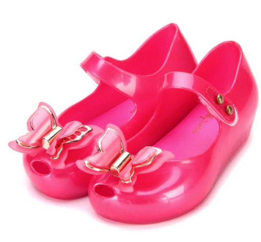 Sandales en caoutchouc pour filles avec papillon