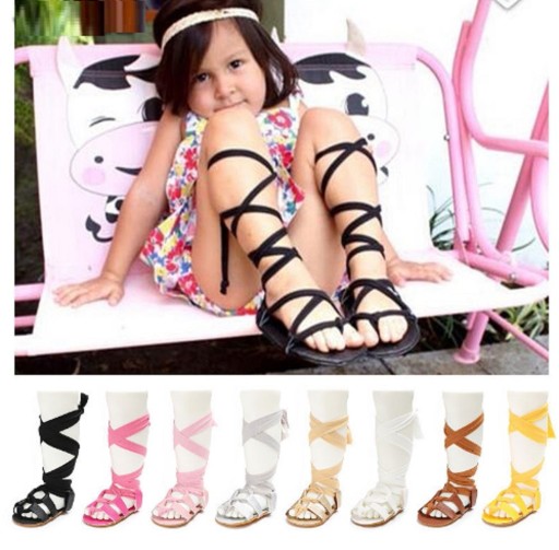 Sandales pour filles avec lacets