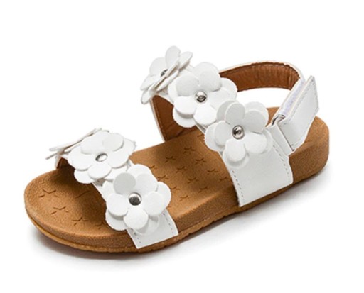 Sandálias de menina com flores A330