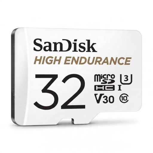 SanDisk High Endurance microSDHC Memory Card 32 GB UHS-I Class U3 V30 and Class 10 White for Camera and Mobile for Video Recording
