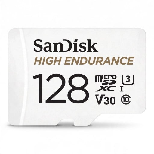 SanDisk High Endurance microSDXC Memory Card 128 GB UHS-I Class U3 V30 and Class 10 White for Camera and Mobile for Video Recording