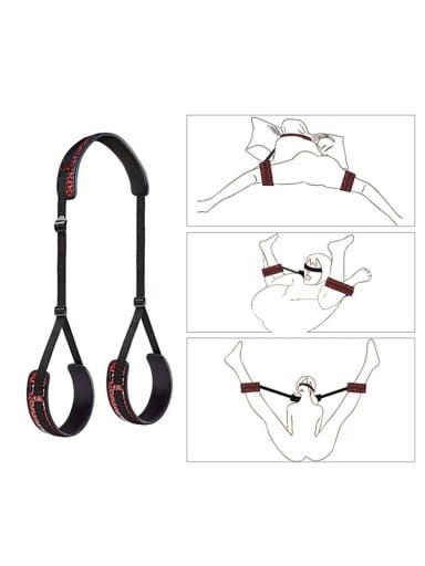 Sangle réglable avec des boucles pour les jambes et un rembourrage doux pour le cou ou le dos, support érotique pour les positions BDSM, emballage