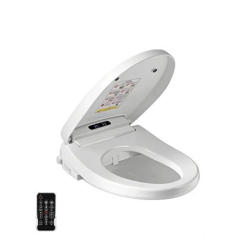 Sanita bidet eléctrica com aquecimento de água e assento aquecido 480 mm Iluminação nocturna com controlo remoto Branco Com secagem a ar