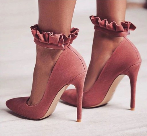 Sapatilhas femininas com volantes J1129