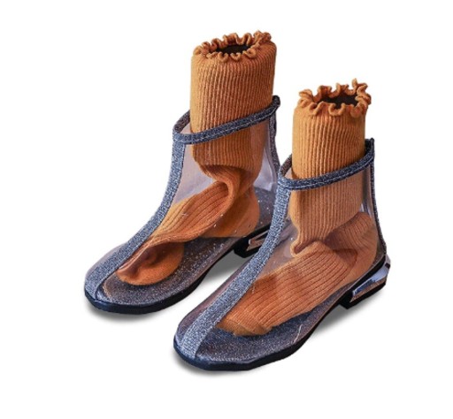 Sapatos transparentes para meninas