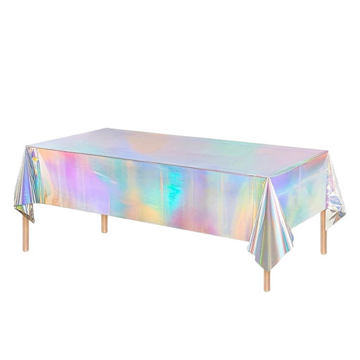 Sateenkaarenvärinen muovinen pöytäliina juhliin 183 x 137 cm Värikäs pöytä juhlaan Syntymäpäiväkoriste Yhdisteinen suorakulmainen pöytäliina