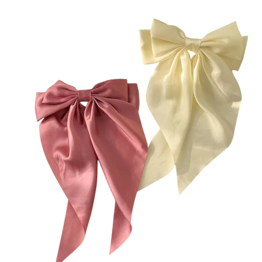 Satinhårrosett 40 x 21 cm Elegant hårprydnad Dammodeaccessoar Mjuk glans Snygg knytning Bekväm att bära