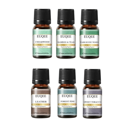 Sats med doftoljor Grandpa Woodshop 6×10 ml eteriska oljor för diffuser presentförpackning 165×72 mm aromaterapi hemmet