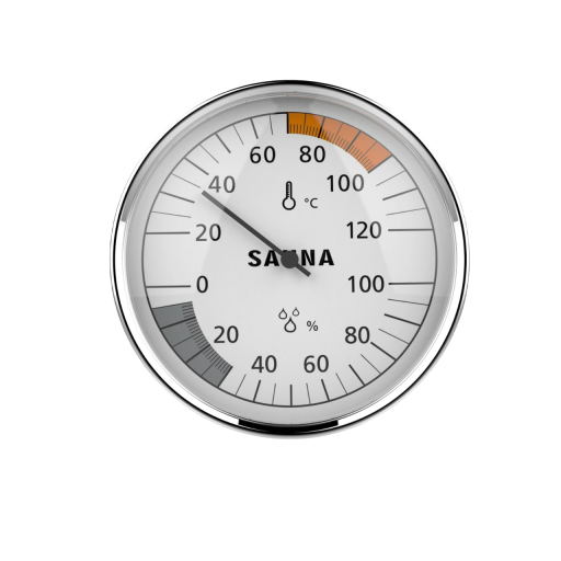 Sauna Thermometer and Hygrometer 10x2 cm Wooden Temperature and Humidity Meter Analog Thermo-Hygrometer Climate Meter for Sauna Wellness Accessory