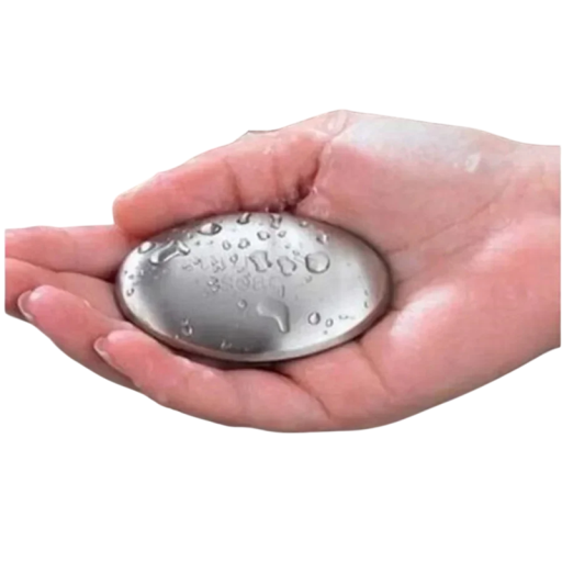 Savon en acier inoxydable pour éliminer les odeurs des mains Accessoire de cuisine contre l'oignon, l'ail, le poisson Savon en acier réutilisable