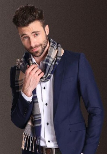 Scarf i europeisk stil för män J758