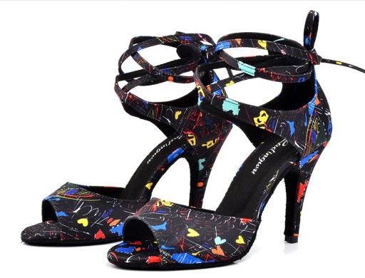 Scarpe da ballo con stampa a cuori
