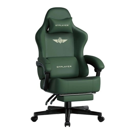 Scaun de gaming reglabil cu suport pentru picioare extensibil, 131 cm, tapițerie textilă, scaun rotativ pentru birou în cameră de jocuri și birou