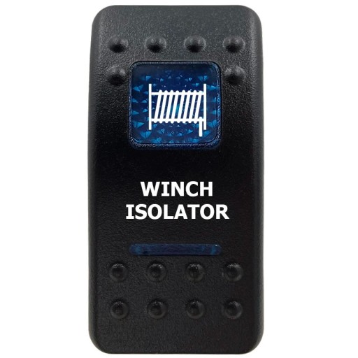 Schakelaar Enkelpolig Waterdicht 12V Blauwe LED Verlichting Zwarte Schakelaar WINCH ISOLATOR voor Auto Boot SUV en Off-road Voertuigen