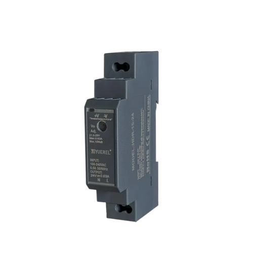 Schakelende voeding voor DIN-rail 24V 0,63A 15W AC 100–240V Compacte voedingsadapter voor de kast 1,8x9x5,5 cm Stabiele DC spanning