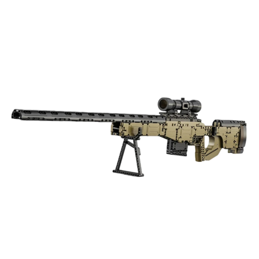 Scharfschützengewehr-Set, 979-teilig, Klappwaffe für Kinder, mit Visier, Ständer, Magazin für 5 Soft-Patronen, Demontagewerkzeug