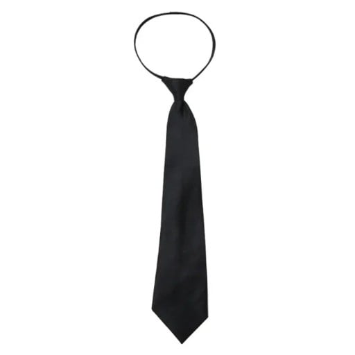 Schlichter schwarzer Unisex-Krawatte mit Reißverschluss 42 x 8 cm Vorgebundene Krawatte Elegante Krawatte mit Reißverschluss Schnelltragekrawatte