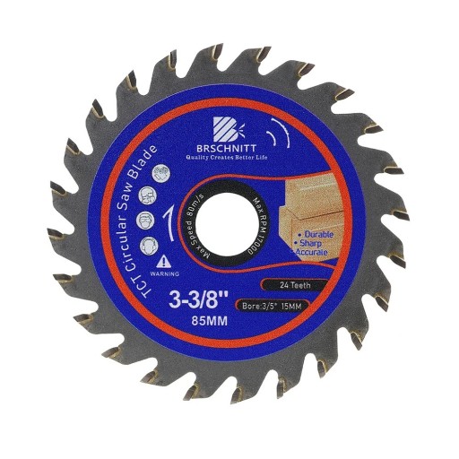 Schnittscheibe 85mm Mini Säge BRSCHNITT TCT Sägeblatt mit Hartmetallbeschichtung für Holz, Kunststoffe, Verbundstoffe, Holzverarbeitungsscheibe für Gehrungssägen