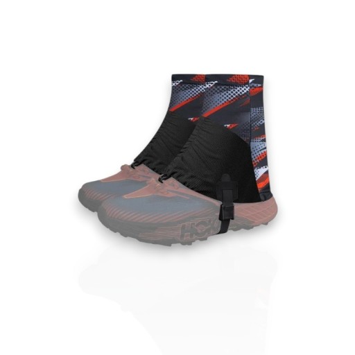 Schoenbeschermers voor terrein 24 x 20 cm Reflecterend met antislip hiel Polyester met elastan Voor schoenmaten 36 tot 45 Voor hardlopen en wandelen Rood