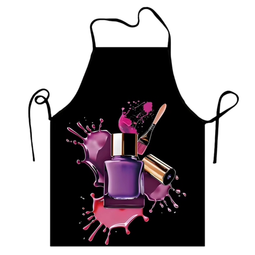 Schürze 50x75 cm für Erwachsene Ohne Ärmel Mit Nackenband Design Nägel Kosmetische Verwendung Malen Kochen Schutz der Kleidung Küche