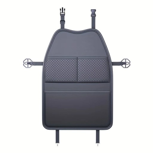 Schutzabdeckung für die Rückseite des Autositzes mit Taschen aus universellem PU-Leder wasserabweisender Schutz gegen Schmutz und Kratzer