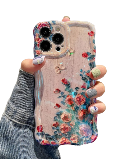 Schutzhülle mit Blumen für iPhone 15 Pro Max