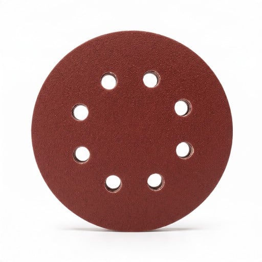 Schuurpapier 125 mm met klittenband 10 stuks Korrelgrootte 120 S 8 gaten Aluminiumoxide Roodbruin Voor excentrische schuurmachine Voor hout en metaal