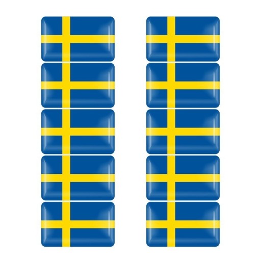 Schweden Flaggenaufkleber 10 Stk