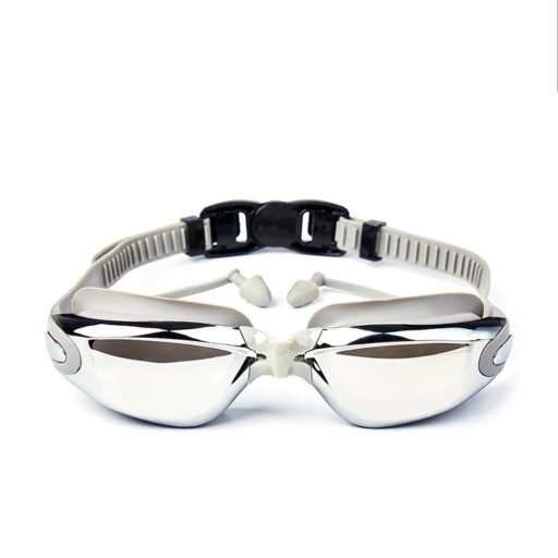 Schwimmbrille mit Ohrstöpseln 100% UV-Schutz Wasserdichte Schutzbrille für das Schwimmen im Pool, Meer und offenen Gewässern