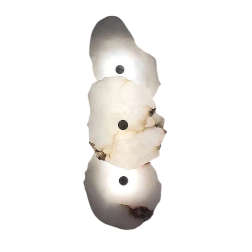Ścienne marmurowe światło Ciepłe białe światło 3000 K i unikalny potrójny kształt 37 x 15 cm Naturalny marmur LED 12 W 90-260 V Do wnętrza