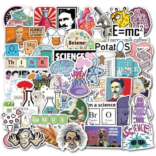 Scientific Stickers 50 pcs E99